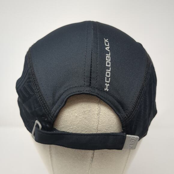 Under Armour Run Coldblack Strapback 5 Panel Cap Black One Size Adjustable - Picture 6 of 9